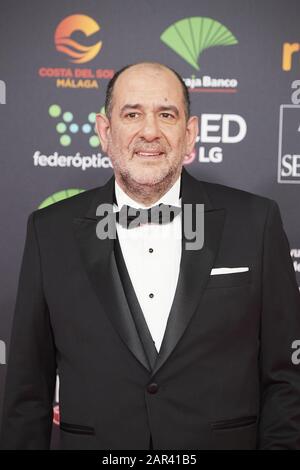 25 Janvier 2020, Malaga, Andalousie, Espagne: Karra Elejalde Assiste Au 34ème Goya Cinema Awards 2020 - Red Carpet Au Stade Jose Maria Martin Carpena Le 26 Janvier 2020 À Malaga, Espagne (Credit Image: © Jack Abuin/Zuma Wire) Banque D'Images