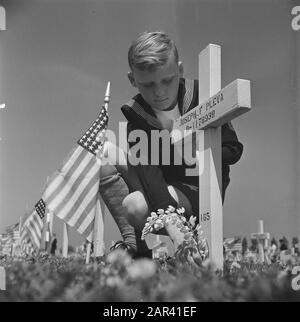 Jour Commémoratif Margraten Date : 31 Mai 1947 Banque D'Images