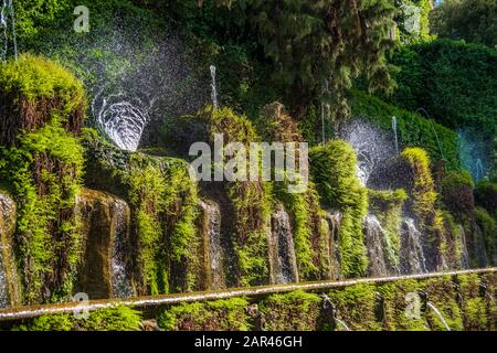 Site touristique de Rome région du Latium Italie - Villa Deste Cento Fontane ou Cent Fontaines monument à Tivoli Banque D'Images