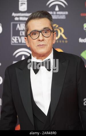 25 Janvier 2020, Malaga, Andalousie, Espagne: Andreu Buenafuente Assiste Au 34ème Goya Cinema Awards 2020 - Tapis Rouge Au Stade Jose Maria Martin Carpena Le 26 Janvier 2020 À Malaga, Espagne (Credit Image: © Jack Abuin/Zuma Wire) Banque D'Images