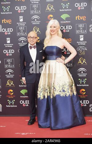 25 Janvier 2020, Malaga, Andalousie, Espagne: Jesus Vidal Assiste Au 34ème Goya Cinema Awards 2020 - Tapis Rouge Au Stade Jose Maria Martin Carpena Le 26 Janvier 2020 À Malaga, Espagne (Credit Image: © Jack Abuin Abu  LW AT  /Zuma Wire) Banque D'Images