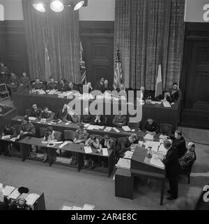 Processus Nuremberg. Processus Nuremberg Date : 4 décembre 1945 lieu : Nuremberg mots clés : criminels de guerre, procès, justice, seconde Guerre mondiale Banque D'Images