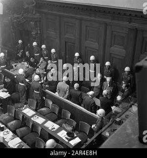 Processus Nuremberg. Processus Nuremberg Date : 4 décembre 1945 lieu : Nuremberg mots clés : criminels de guerre, procès, justice, seconde Guerre mondiale Banque D'Images