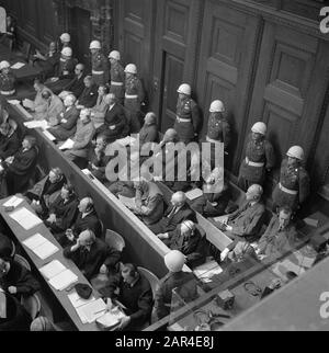 Processus Nuremberg. Processus Nuremberg Date : 4 décembre 1945 lieu : Nuremberg mots clés : criminels de guerre, procès, justice, seconde Guerre mondiale Banque D'Images