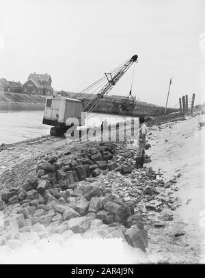 Restauration de la plage et des dunes Scheveningen Date : 9 mars 1953 lieu : Scheveningen, Zuid-Holland mots clés : Duinen, RESTATION, plages Banque D'Images