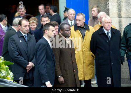 Raymond Goethals Funerailles Funeral Begrafenis Basile Boli Goerges Heylens Christian Piot Robby Rensenbrink Paul Van Himst Odillon Polleunis Photo De Walschaerts Francois Crédit: Pro Shots/Alay Live News Banque D'Images