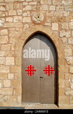 Église De Saint Jean-Baptiste, Acco, Israël Banque D'Images