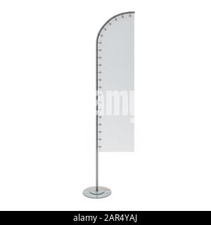 Drapeaux de bannière verticaux. Modèles d'indicateur de bannière isolés en arrière-plan. Maquette réaliste. Rendu tridimensionnel Banque D'Images