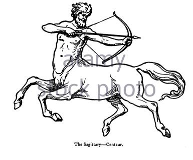 Le Sagittary (Saggitarius), Centaur, illustration ancienne de 1900 Banque D'Images