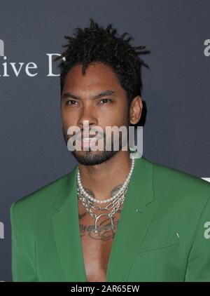 Miguel marchant le tapis rouge au Gala pré-Grammy 2020 de Clive Davis qui s'est tenu à l'hôtel Beverly Hilton le 25 janvier 2020 à Los Angeles, Californie États-Unis (photo de Parisa Afsahi/Sipa USA) Banque D'Images