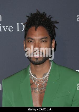 Miguel marchant le tapis rouge au Gala pré-Grammy 2020 de Clive Davis qui s'est tenu à l'hôtel Beverly Hilton le 25 janvier 2020 à Los Angeles, Californie États-Unis (photo de Parisa Afsahi/Sipa USA) Banque D'Images