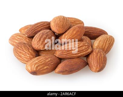 Amandes isolé sur fond blanc Banque D'Images