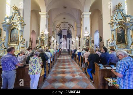 Basilique de la Visitation de la Sainte Vierge Marie dans l'ancien monastère dominicain de Sejny située à Podlaskie Voivodeship, Pologne Banque D'Images