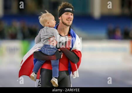 Heerenveen, Pays-Bas. 26 janvier 2020. Heerenveen, stade de glace Thialf, 26-01-2020, saison 2019/2020, Championnat néerlandais Allround et Sprint. Jan Blokhuisen pendant le match NK Allround et Sprint 26-01-2020 crédit: Pro Shots/Alay Live News Banque D'Images