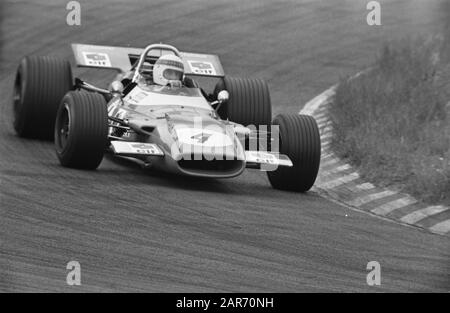 Grand Prix van Nederland 1969 Formule I à Zandvoort No. 4 en action Date: 21 juin 1969 lieu: Noord-Holland, Zandvoort mots clés: Courses automobiles, voitures de course Banque D'Images