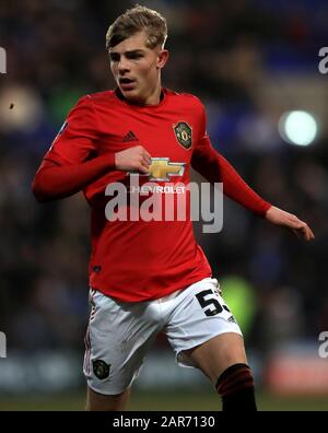 Brandon Williams de Manchester United lors du quatrième match de la FA Cup à Prenton Park, Birkenhead. Banque D'Images