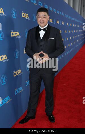 Los Angeles, Californie, États-Unis. 25 janvier 2020. Joey Zhou, l'hôte de la télévision, a participé aux 72ème Prix annuels de la Guilde des directeurs de l'Amérique à l'hôtel Ritz Carlton de Los Angeles, Californie, le 25 janvier 2020. Crédit: Sheri Determan/Alamy.com Banque D'Images