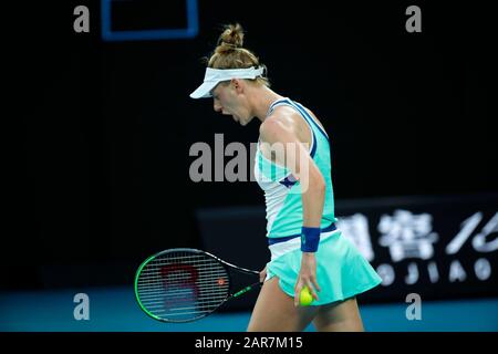 Melbourne Park, Melbourne, Victoria, Australie. 26 janvier 2020. Open de tennis australien, jour 7 ; Alison Riske des États-Unis pendant son match contre Ashleigh Barty of Australia Credit: Action plus Sports/Alay Live News Banque D'Images