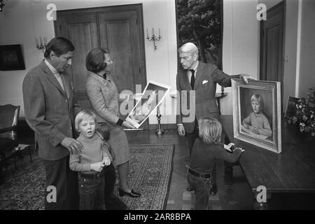 Peinture du Prince Willem Alexander t.g.v. sixième anniversaire Date : 16 avril 1973 mots clés : peintures, anniversaires Nom personnel : Willem-Alexander, Prince of Orange Banque D'Images