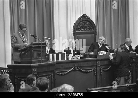 Diviser Le Parti Paysan À La Chambre Basse. Monsieur Kate. Koekoek Au Mot House Date: 25 Juin 1968 Lieu: La Haye, Zuid-Holland Nom Personnel: M. Cuckoek Nom Institutionnel: Parti Des Agriculteurs Banque D'Images