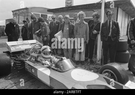 Grand Prix, Zandvoort, entraînement Pendant l'entraînement Date : 16 juin 1971 lieu : Noord-Holland, Zandvoort mots clés : course automobile, circuit de course, voitures de course, courses, entraînement sportif Banque D'Images