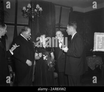 Jubileum HHV te Haarlem Diner Date : 11 novembre 1951 lieu : Haarlem mots clés : Diner, jubileum Banque D'Images