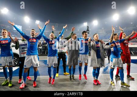 Naples, Campanie, Italie. 26 janvier 2020. Lors du match de football italien Serie A SSC Napoli contre FC Juventus le 26 janvier 2020 au stade San Paolo de Naples.In photo: Crédit: Fabio Sasso/ZUMA Wire/Alay Live News Banque D'Images