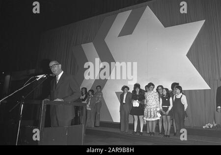 Vingt-cinq ans Israël au RAI, G. Bolle (président 25 ans Israël) au mot Date: 6 mai 1973 mots clés: Anniversaires, présidents Nom personnel: G. Bolle Nom de l'institution: RAI Banque D'Images