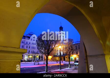 Cieszyn (partie Těšín, Teschen allemand, Tessin latin) est une ville du sud de la Pologne, près de la frontière avec la République tchèque, dans le Śląskie Voivodeship, Banque D'Images