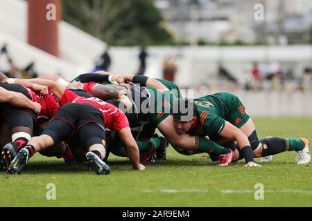 Aichi, Japon. 25 janvier 2020. Kazuki Himeno () Rugby : Match De Rugby De Championnat Du Japon 2020 Entre Toyota Verblitz 61-31 Hino Red Dolphins Au Stade De Rugby Paloma Mizuho, À Aichi, Au Japon . Crédit: SportsPressJP/AFLO/Alay Live News Banque D'Images