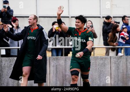 Aichi, Japon. 25 janvier 2020. Kazuki Himeno () Rugby : Match De Rugby De Championnat Du Japon 2020 Entre Toyota Verblitz 61-31 Hino Red Dolphins Au Stade De Rugby Paloma Mizuho, À Aichi, Au Japon . Crédit: SportsPressJP/AFLO/Alay Live News Banque D'Images