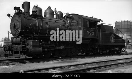 Great Northern Railway, Moteur No 393, Vancouver Bc, Canada, 25 Mai 1952 Banque D'Images