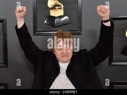 Los Angeles, Californie, États-Unis. 26 janvier 2020. Lewis Capaldi arrive pour les 62ème Grammy Awards annuels qui ont eu lieu au Staples Center de Los Angeles le dimanche 26 janvier 2020. Photo de Jim Ruymen/UPI crédit: UPI/Alay Live News Banque D'Images
