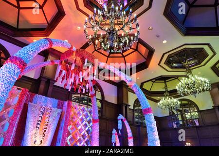 Mandap, Décoration De La Salle De Mariage, Inde, Asie Banque D'Images