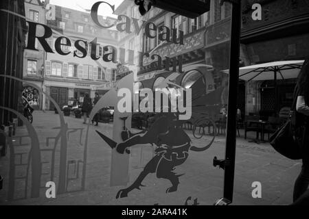 Restaurant Caveau Gurtlerhoft, vitré, Strasbourg, Alsace, France, Europe Banque D'Images