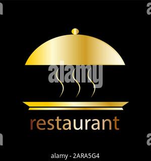 Restaurant Vector Sign. Plats chauds Illustration de Vecteur