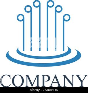 Vecteur signe l'eau. Spa et complexe hôtelier Illustration de Vecteur