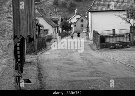 Rue Ville, Storkensohn, Haut Rhin, Grand Est, France, Europe Banque D'Images