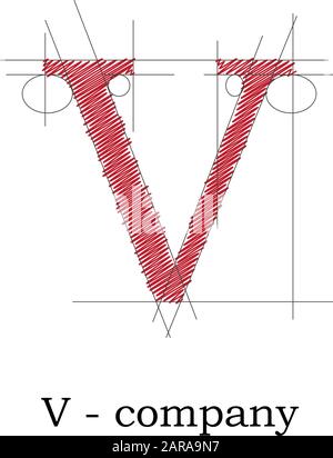 Lettre V du signe vectoriel Illustration de Vecteur