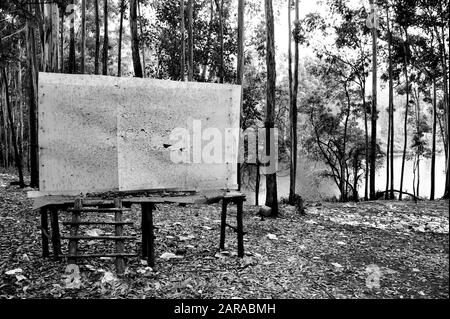 Tableau blanc du jeu de papping en ballon, Munnar, Idukki, Kerala, Inde, Asie Banque D'Images