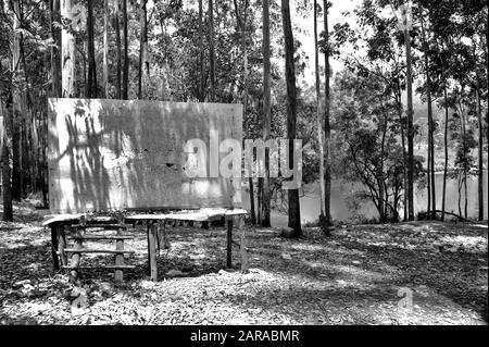 Tableau blanc du jeu de papping en ballon, Munnar, Idukki, Kerala, Inde, Asie Banque D'Images