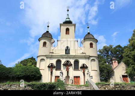 Église du calvaire à Koszeg, Hongrie. Monument religieux. Banque D'Images