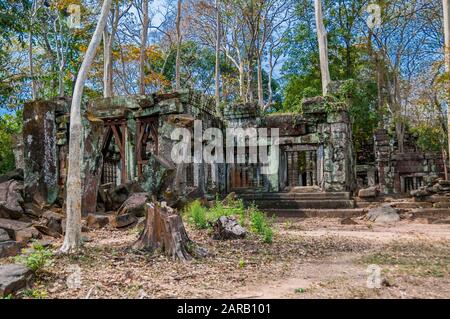 Le Prasat Thom à Koh Ker site, Cambodge. Banque D'Images