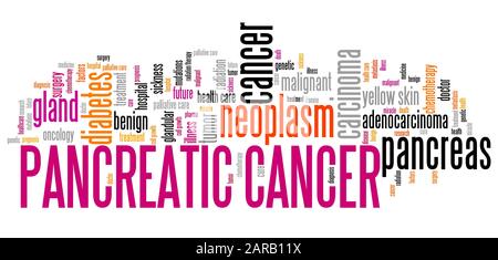 Le cancer du pancréas - maladie grave mot concept cloud. Banque D'Images