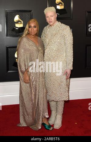 26 janvier 2020, Los Angeles, CA, États-Unis: Los ANGELES - 26 JANVIER: Geraldine Ross, Shaun Ross aux 62ème Grammy Awards au Staples Center le 26 janvier 2020 à Los Angeles, CA (Credit image: © Kay Blake/ZUMA Wire) Banque D'Images