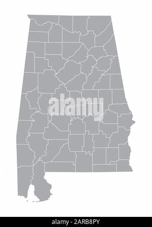 Carte de Alabama Illustration de Vecteur