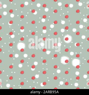 Modèle sans couture avec petits fruits rouges sur fond blanc. Motif répétitif. Vector Illustration Illustration de Vecteur