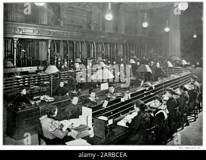 Bureau de poste général Londres 1890s Banque D'Images