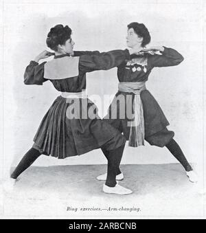 WomenÆs exercice physique 1906 Banque D'Images