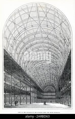 Intérieur de la grande exposition 1851 Banque D'Images